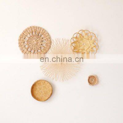 Hot Sale Decorative Baskets Seagarss Wall Decor Set Woven Bamboo Wholesale Made in Vietnam Art photo-2