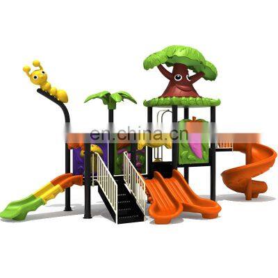 Manufacturers the lowest price Easily Assembled Small Outdoor public Playground with slides