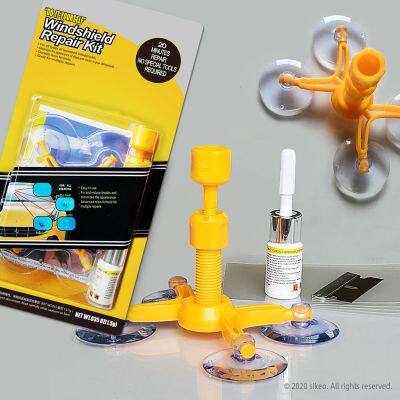 New Diy SIKEO Auto Parts Glass Repair Liquid Front Windshield Repair Quick Glass Crack Repair Kit