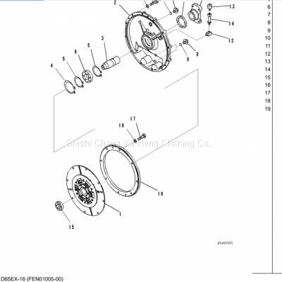 14X-12-51100 Damper Disc  207-01-71310 cushion for komatsu D65