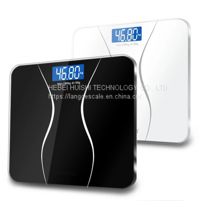 180KG Personal Body Weight Weighing Scale Tempered Glass Paltform