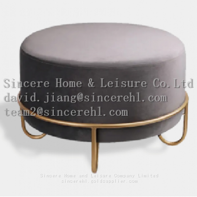 Velvet Round Stool