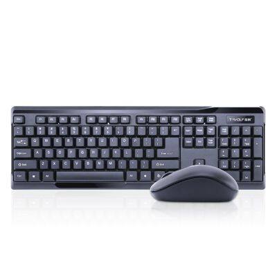 Cheapest black ultra thin wireless keyboard and mouse combos TF100 for computer office