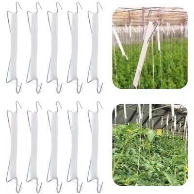 Metal Tomato Rope Hooks Support Clamps for Cucumber Tomato Pepper Eggplant Vines Flower Plant With PP Twine photo-3