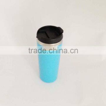 Inner Stainless Steel Outer Plastic Mugs From China With Leak Proof Cover
