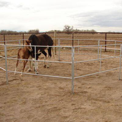 Hot Dipped Galvanized Steel Horse Fence Australian Style Low Maintenance Woven Technology Round Fence Post Driveway Gate Yard photo-6
