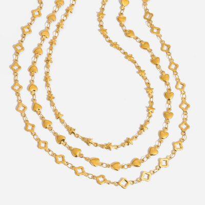 316L Hypoallergenic Stainless Steel Necklace With 18K Gold PVD Coating photo-3