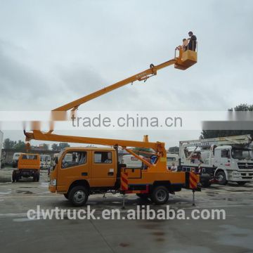 14M Dongfeng crew cab aerial lift platform truck,4x2 high lifting platform truck