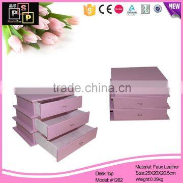 promotional pink multi-drawer desk top girls gift