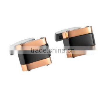 Mens 2 Tone Irregular Strip Cufflinks Stainless Steel Stud Fit Dress Shirt Formal