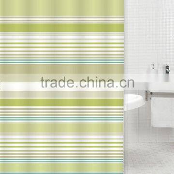 100% Polyester Stripes Printed Shower Curtain