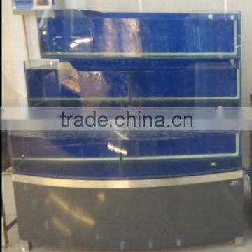 APEX custom make supermarket or restaurant Aquarium Shop rack kitchen large commercial round fish tank