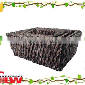 Rush and seagrass wicker basket for bath sets,handicraft gift basket