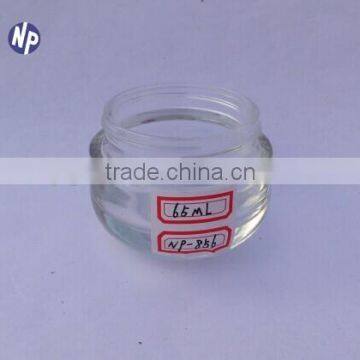 2oz transparent lady skin care glass cream jars