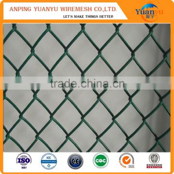 green chain link fence