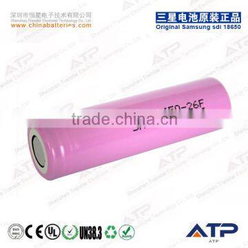 Original samsung lithium ion battery cell 18650 / samsung icr18650-26f battery for electric bike