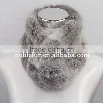 custom fashion rex rabbit Fur Collar fancy Womens Winter Scarves