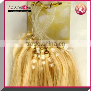 cheap human hair extension ombre micro ring brazilian remy hair extension