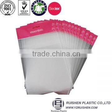 Transparent Frosted Opp Adhesive Packing Bag With Hang Header