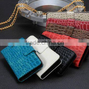 pu case for iphone 5 with croco pattern/ phone cover case for iphone 5