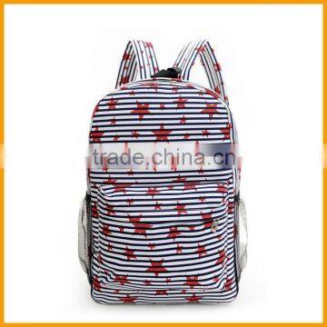 Promotional Star Printed Canvas School Cheap Backpack photo-2