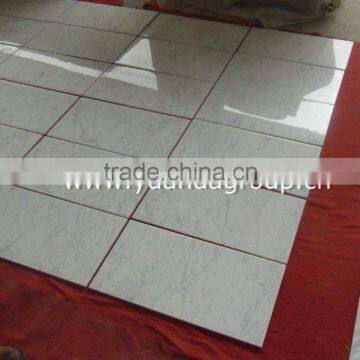 Carrara white marble tiles