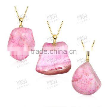 Charm pink cyrstal diffuser necklace wholesale