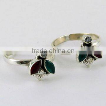 Hot Sales Popular Jewelry !! Multi Stones 925 Sterling Silver Toe Rings, Sterling Silver Jewellery, Silver Jewelry