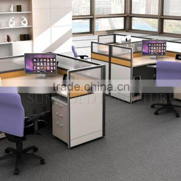 Modern cubicle designs L shape office workstation (SZ-WSB344)