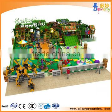 Jungle theme kids indoor soft play with ball pool big slide