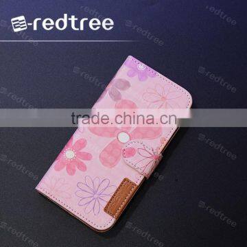 Lucky flower 3D printed flip card slot hand phone cover case