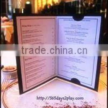 Delicate Customed PVC Menu Book ,Menu Cover for Saloon Bar