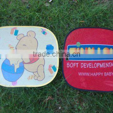 promotional foldable cartoon printing car window sun shade for advertising supplier