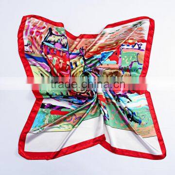 Women 90*90cm satin Square Scarf High Quality Imitated Silk Satin Shawl Hijab soft Handkerchiefs