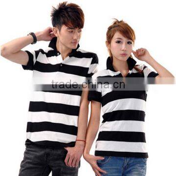 Low price cotton striped wholesale polo shirt for couple polo shirt import