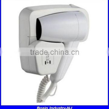 wall mounted hotel hair dryer with socket 110V and 220V