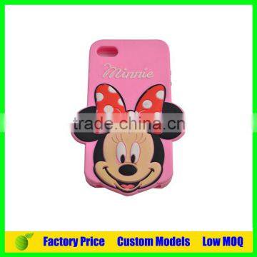 For disney style Custom Silicone 3d phone back cover case for Oppo R7s phone back case cover