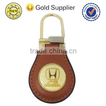 Best selling custom promotional gift pu car logo keychain with metal