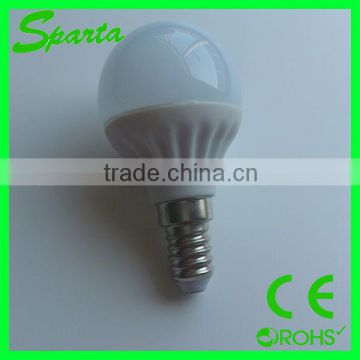 P45 pear shape ceremic shell bulb light with excellent shock-resistence ability