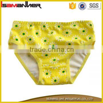 100% cotton cute trendy little girls underwear models with customized printing