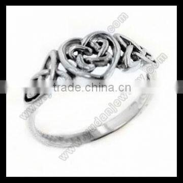 Stainless Steel Women's Celtic Eternity Claddagh Engagement Ring photo-5