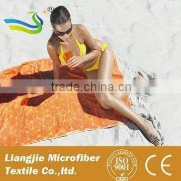 Wholesale 100% Suede Round Beach Towel Custom Watermelon Shaped Round Beach Towel