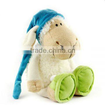 sheep shaped stuffed animal plush toy in sitting shape