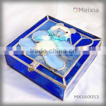 MX160053 china wholesale stained glass custom keep sake box