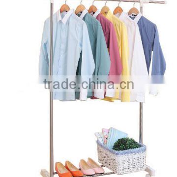 stainless steel hanging single pole telescopic rotating clothes rack