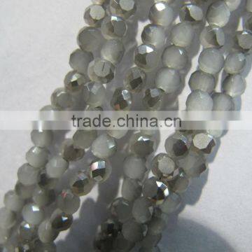 Sales of color Bread 4mm crystal glass beads LB100