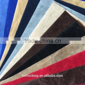 Hot cheap sale double-faced flock fabric use for shoes boots