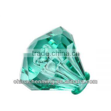 transparent acrylic diamond shaped bead with half hole