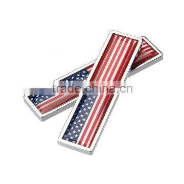 USA Metal national flag car sticker badge metal American flag auto logo emblem