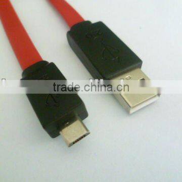 USB AM to micro B flat c cable